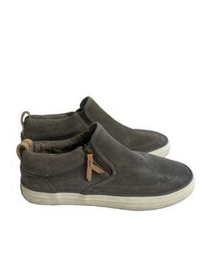 Sperry Top-Sider Womens Zip Up Sneakers Size 9.5 Gray Non Slip Casual Shoes